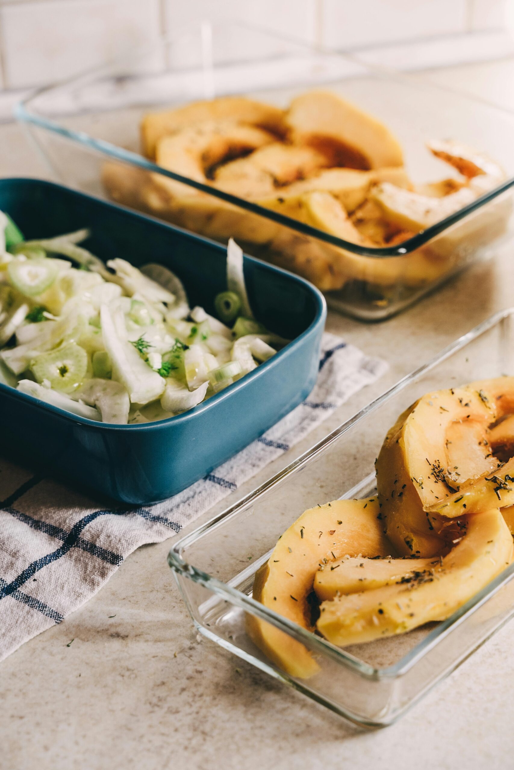 Delicious homemade vegan dish featuring roasted pumpkin and fresh fennel, perfect for healthy living enthusiasts.